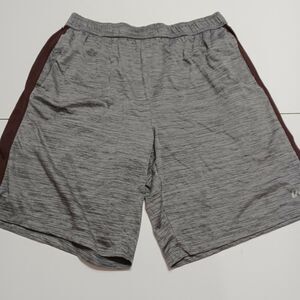 UniPro Mens Shorts Grey Maroon‎ Adjustable Drawstring Waist Side Pockets XL